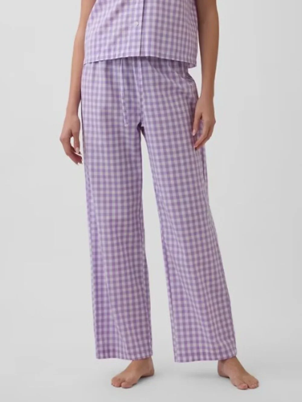 NWT GAP Factory, Gingham Print Poplin PJ Pants, Women Size M - Picture 2 of 5